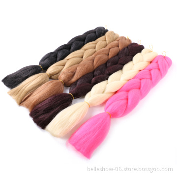 Hot sell synthetic pre stretch crochet braids synthetic hair ombre